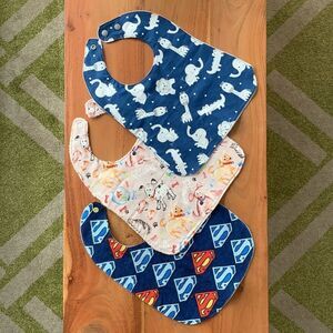 🍼 Bundle of 3 Handcrafted Bibs